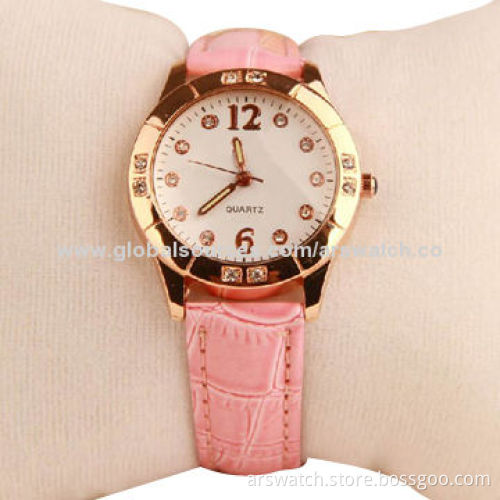 New Design Cute and Lovely Children's Watch, Alloy Case and Real Leather Band, Japan MovementNew
